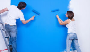 blue wall, wall painting service, best wall painters