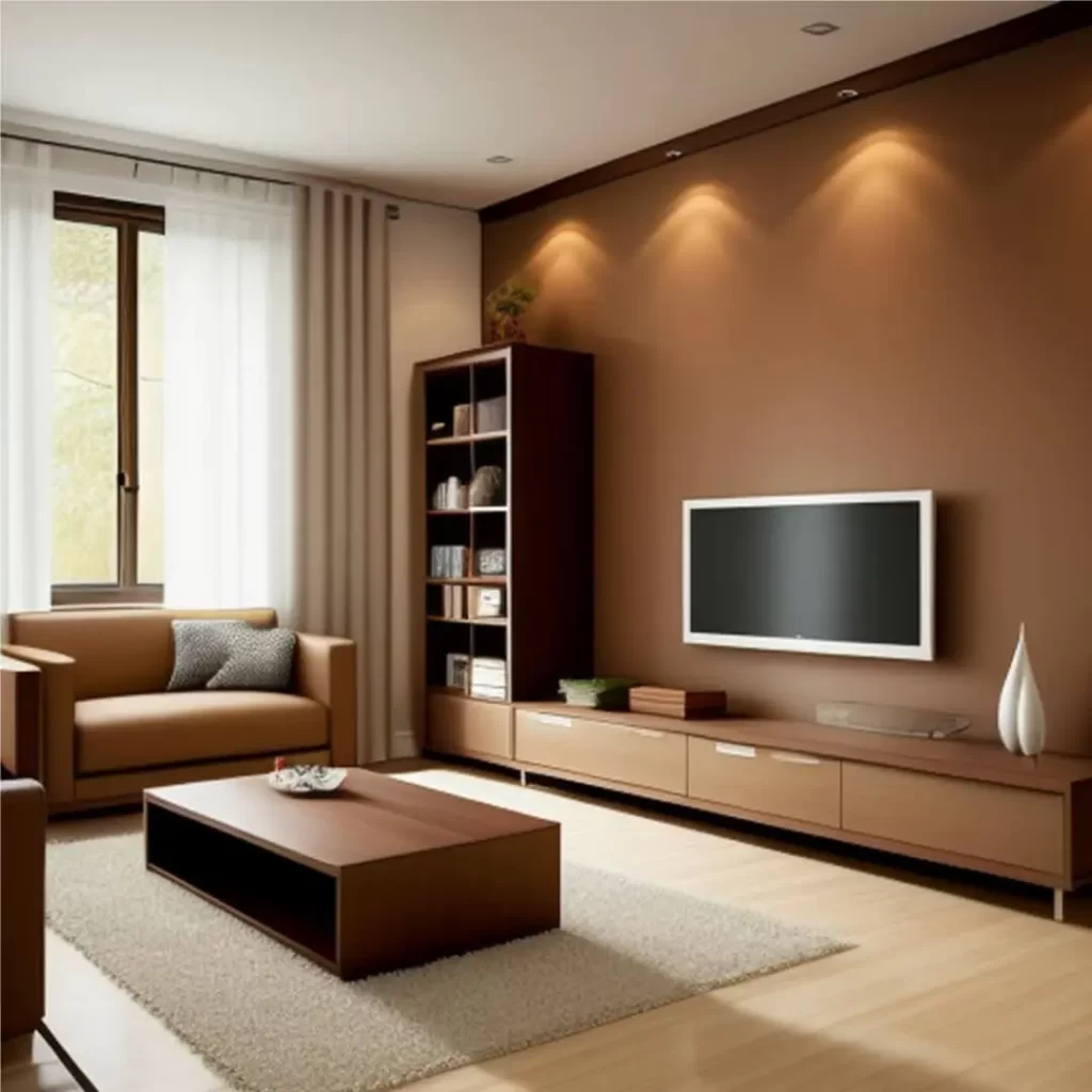 Brown vastu colour for living room, Brown colour for living room as per vastu shastra 