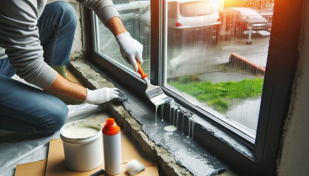Waterproofing window walls and frames