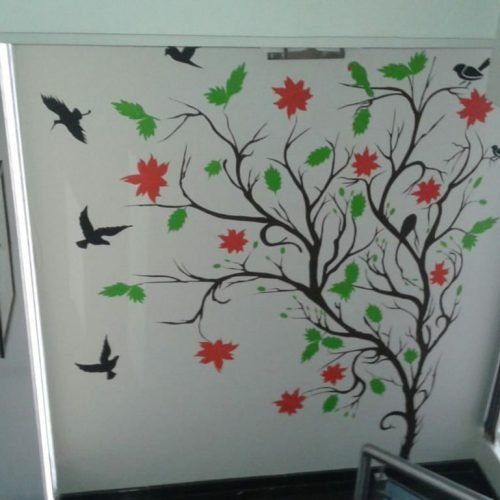 stencil designer wall painting